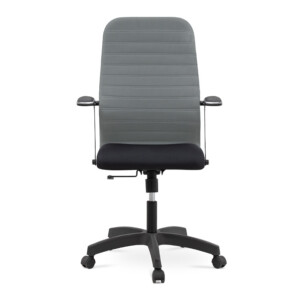 Καρέκλα γραφείου Melani Megapap με διπλό ύφασμα Mesh χρώμα γκρι - μαύρο 66,5x70x102/112εκ. - Image 4