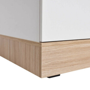 Ντουλάπα ρούχων Base Megapap τετράφυλλη με συρτάρια χρώμα λευκό - sonoma 137x52x198εκ. - Image 8