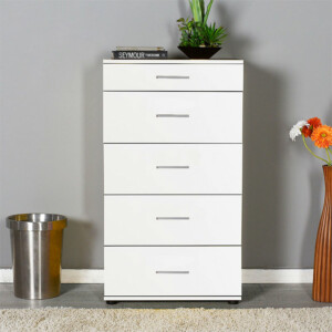 Συρταριέρα Trendline Megapap χρώμα λευκό 60x44x108εκ. - Image 2