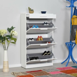 Παπουτσοθήκη Flat Megapap 18 ζεύγων χρώμα λευκό 75x29x128εκ. - Image 4