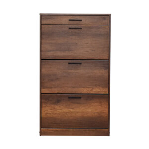 Παπουτσοθήκη Flat Megapap 18 ζεύγων χρώμα καρυδί 75x29x128εκ. - Image 4