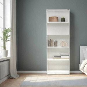 Βιβλιοθήκη Max Megapap χρώμα λευκό 58x23x170εκ. - Image 3