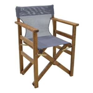 Διάτρητο πανί επαγγελματικό για πολυθρόνα σκηνοθέτη χρώματος ανθρακί Megapap - Image 2