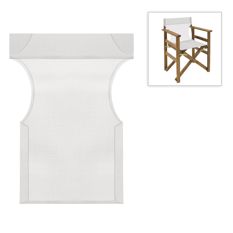 Διάτρητο πανί επαγγελματικό για πολυθρόνα σκηνοθέτη χρώματος λευκό Megapap Διάτρητο πανί επαγγελματικό για πολυθρόνα σκηνοθέτη χρώματος λευκό Megapap