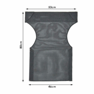 Διάτρητο πανί επαγγελματικό για πολυθρόνα σκηνοθέτη χρώματος μαύρο Megapap - Image 3