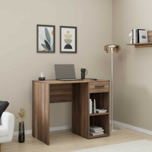 Γραφείο εργασίας Concept Megapap χρώμα καρυδί 90x52x75εκ. - Image 2