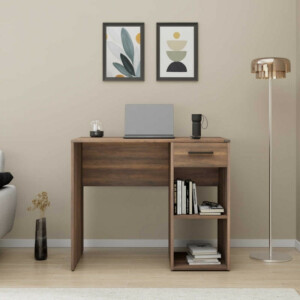 Γραφείο εργασίας Concept Megapap χρώμα καρυδί 90x52x75εκ. - Image 3