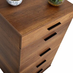 Συρταριέρα Trendline Megapap χρώμα καρυδί 60x44x108εκ. - Image 5