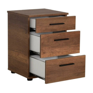 Κομοδίνο - συρταριέρα γραφείου Trendline Megapap χρώμα καρυδί 40x39x57εκ. - Image 3