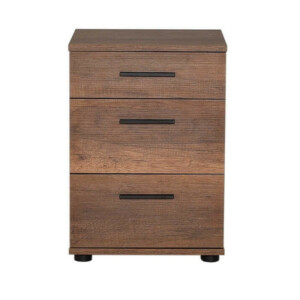 Κομοδίνο - συρταριέρα γραφείου Trendline Megapap χρώμα καρυδί 40x39x57εκ. - Image 4