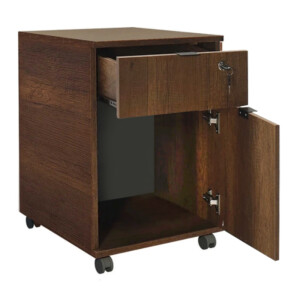 Συρταριέρα γραφείου Rio Megapap τροχήλατη χρώμα καρυδί 41x45x61 εκ. - Image 2