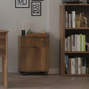 Συρταριέρα γραφείου Rio Megapap τροχήλατη χρώμα καρυδί 41x45x61 εκ. - Image 3