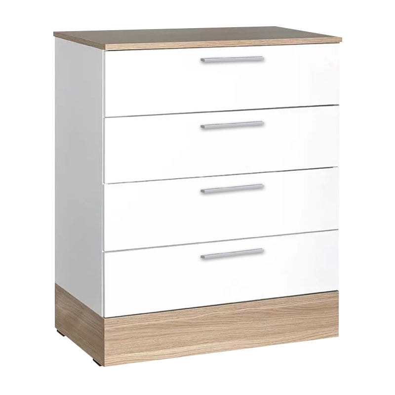 Συρταριέρα μελαμίνης Base Megapap χρώμα oak - λευκό 72x40x88εκ. Συρταριέρα μελαμίνης Base Megapap χρώμα oak - λευκό 72x40x88εκ.