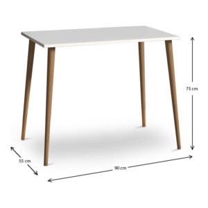 Γραφείο Fiona Megapap χρώμα λευκό 90x55x75εκ. - Image 4