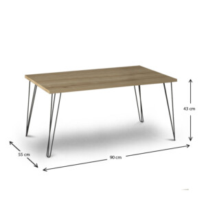 Τραπεζάκι σαλονιού Fiona Megapap χρώμα oak 90x55x43εκ. - Image 4