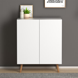 Παπουτσοθήκη Luce Megapap 12 ζευγών χρώμα λευκό 70x35x85εκ. - Image 3