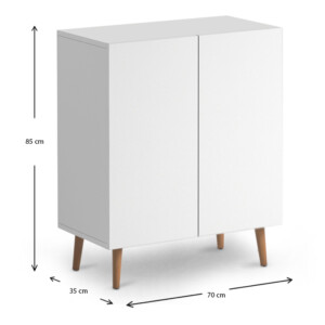 Παπουτσοθήκη Luce Megapap 12 ζευγών χρώμα λευκό 70x35x85εκ. - Image 5