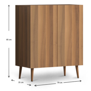 Παπουτσοθήκη Luce Megapap 12 ζευγών χρώμα καρυδί 70x35x85εκ. - Image 5