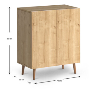 Παπουτσοθήκη Luce Megapap 12 ζευγών χρώμα oak 70x35x85εκ. - Image 5