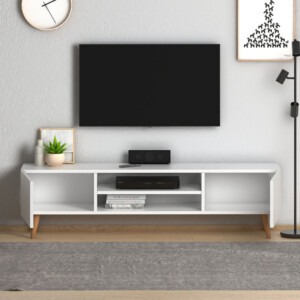 Έπιπλο τηλεόρασης Plane Megapap χρώμα λευκό 150x32x46εκ. - Image 2