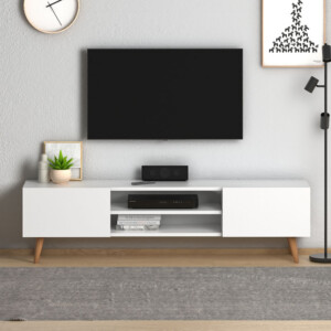 Έπιπλο τηλεόρασης Plane Megapap χρώμα λευκό 150x32x46εκ. - Image 3