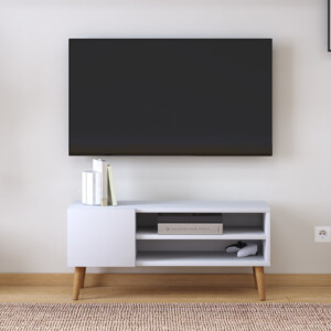 Έπιπλο τηλεόρασης Porto Megapap χρώμα λευκό 90x32x42εκ. - Image 4