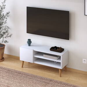 Έπιπλο τηλεόρασης Porto Megapap χρώμα λευκό 90x32x42εκ. - Image 5