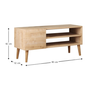 Έπιπλο τηλεόρασης Porto Megapap χρώμα oak 90x32x42εκ. - Image 6