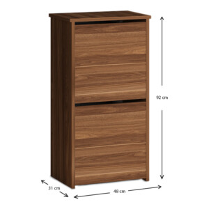 Παπουτσοθήκη Port Megapap 8 ζευγών χρώμα καρυδί 48x31x92εκ. - Image 5