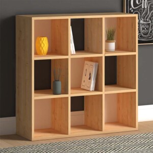 Βιβλιοθήκη Cube Megapap χρώμα oak 90x30x90εκ. - Image 2