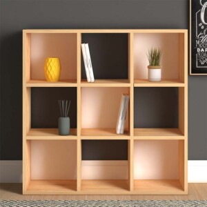 Βιβλιοθήκη Cube Megapap χρώμα oak 90x30x90εκ. - Image 3