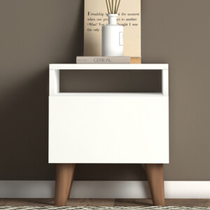 Κομοδίνο Luce Megapap χρώμα λευκό 40x30x47,6εκ. - Image 4