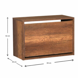 Παπουτσοθήκη 6 ζεύγων Step Megapap χρώμα καρυδί 60x30x42εκ. - Image 5