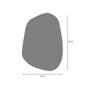 Καθρέφτης τοίχου Denza Megapap χρώμα λευκό 50x70x2,2εκ. - Image 3