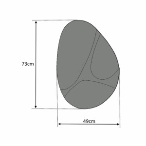 Καθρέφτης τοίχου Leon Megapap χρώμα γκρι 73x49x2,2εκ. - Image 3
