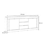 Μπουφές Ocean Megapap χρώμα φυσικό οξιάς 210x45x86εκ. - Image 4