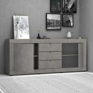 Μπουφές Ocean Megapap χρώμα γκρι σκυροδέματος 210x45x86εκ. - Image 2