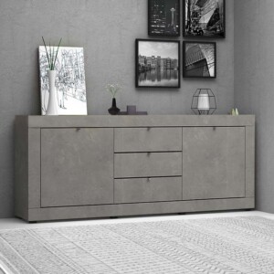 Μπουφές Ocean Megapap χρώμα γκρι σκυροδέματος 210x45x86εκ.