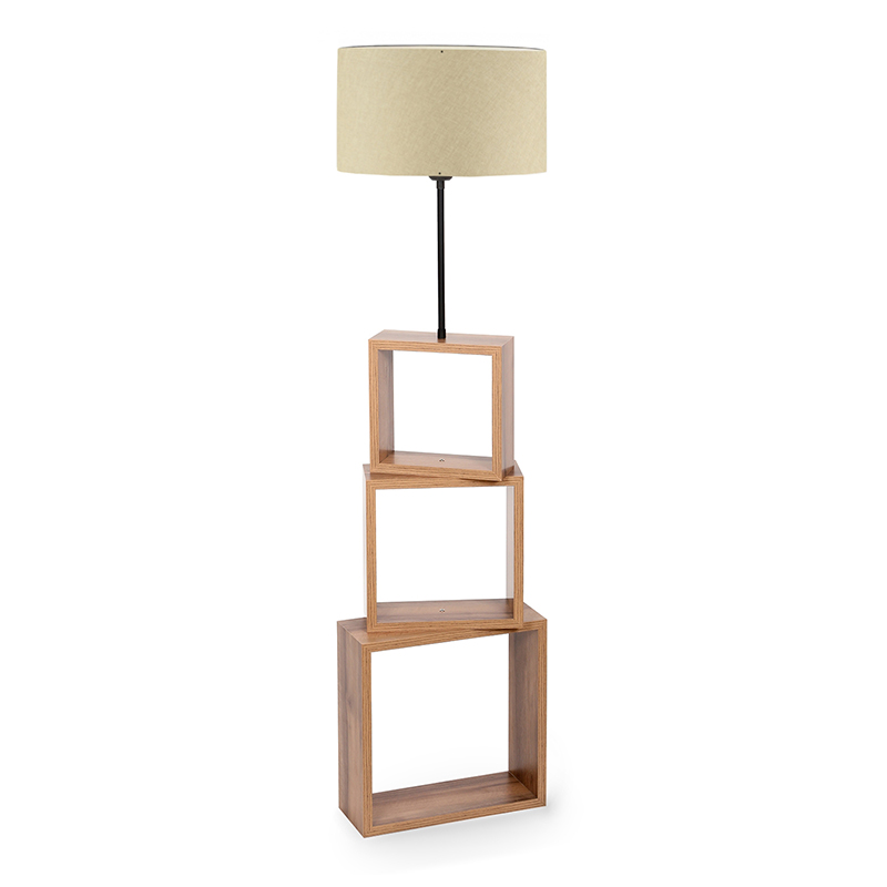 Φωτιστικό δαπέδου Claude Megapap Mdf/fabric Pvc χρώμα καφέ/μπεζ 37x20x140εκ. Φωτιστικό δαπέδου Claude Megapap Mdf/fabric Pvc χρώμα καφέ/μπεζ 37x20x140εκ.