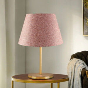 Φωτιστικό επιτραπέζιο Rosenthal Megapap ύφασμα Pvc χρώμα ροζ/χρυσό 22x17x37εκ. - Image 2