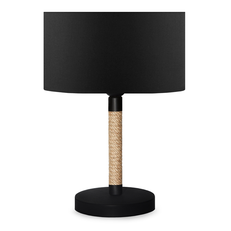 Φωτιστικό επιτραπέζιο Jean Megapap ύφασμα/σχοινί/χρώμιο χρώμα μαύρο/φυσικό 24x13x37εκ. Φωτιστικό επιτραπέζιο Jean Megapap ύφασμα/σχοινί/χρώμιο χρώμα μαύρο/φυσικό 24x13x37εκ.