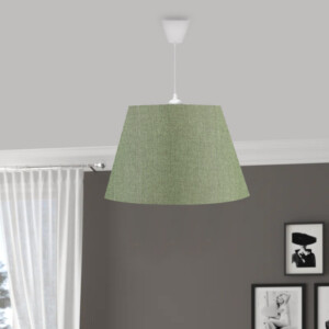 Φωτιστικό οροφής Elanor Megapap υφασμάτινο μονόφωτο χρώμα κυπαρισσί 37x21x70εκ. - Image 2