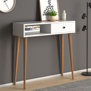 Κονσόλα Napoli Megapap χρώμα λευκό 90x29x88εκ. - Image 2