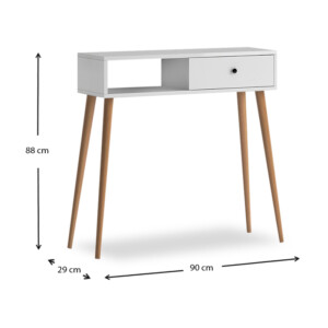 Κονσόλα Napoli Megapap χρώμα λευκό 90x29x88εκ. - Image 5