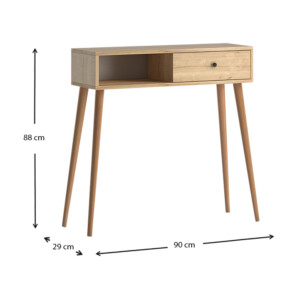 Κονσόλα Napoli Megapap χρώμα oak 90x29x88εκ. - Image 5