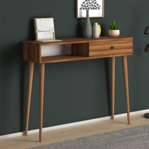 Κονσόλα Napoli Megapap χρώμα καρυδί 90x29x88εκ. - Image 3