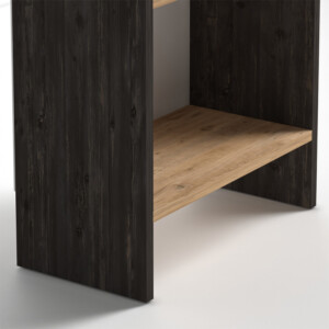 Βιβλιοθήκη Flora Megapap χρώμα industrial grey - oak 52x25x80εκ. - Image 4
