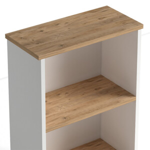 Βιβλιοθήκη Flora Megapap χρώμα white - oak 52x25x80εκ. - Image 4