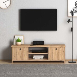 Έπιπλο τηλεόρασης Cube Megapap χρώμα pine 120x30x40εκ. - Image 3