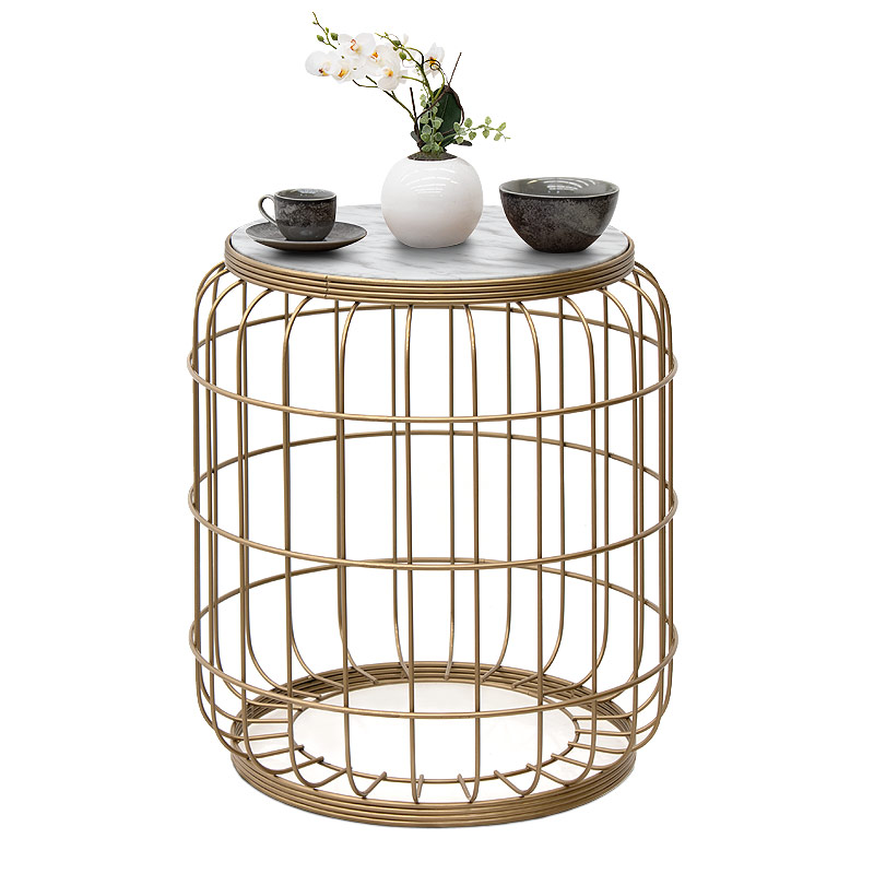 Σκαμπώ - τραπεζάκι βοηθητικό Muller Megapap μεταλλικό - Mdf χρώμα χρυσό - λευκό 35x35x47εκ. Σκαμπώ - τραπεζάκι βοηθητικό Muller Megapap μεταλλικό - Mdf χρώμα χρυσό - λευκό 35x35x47εκ.